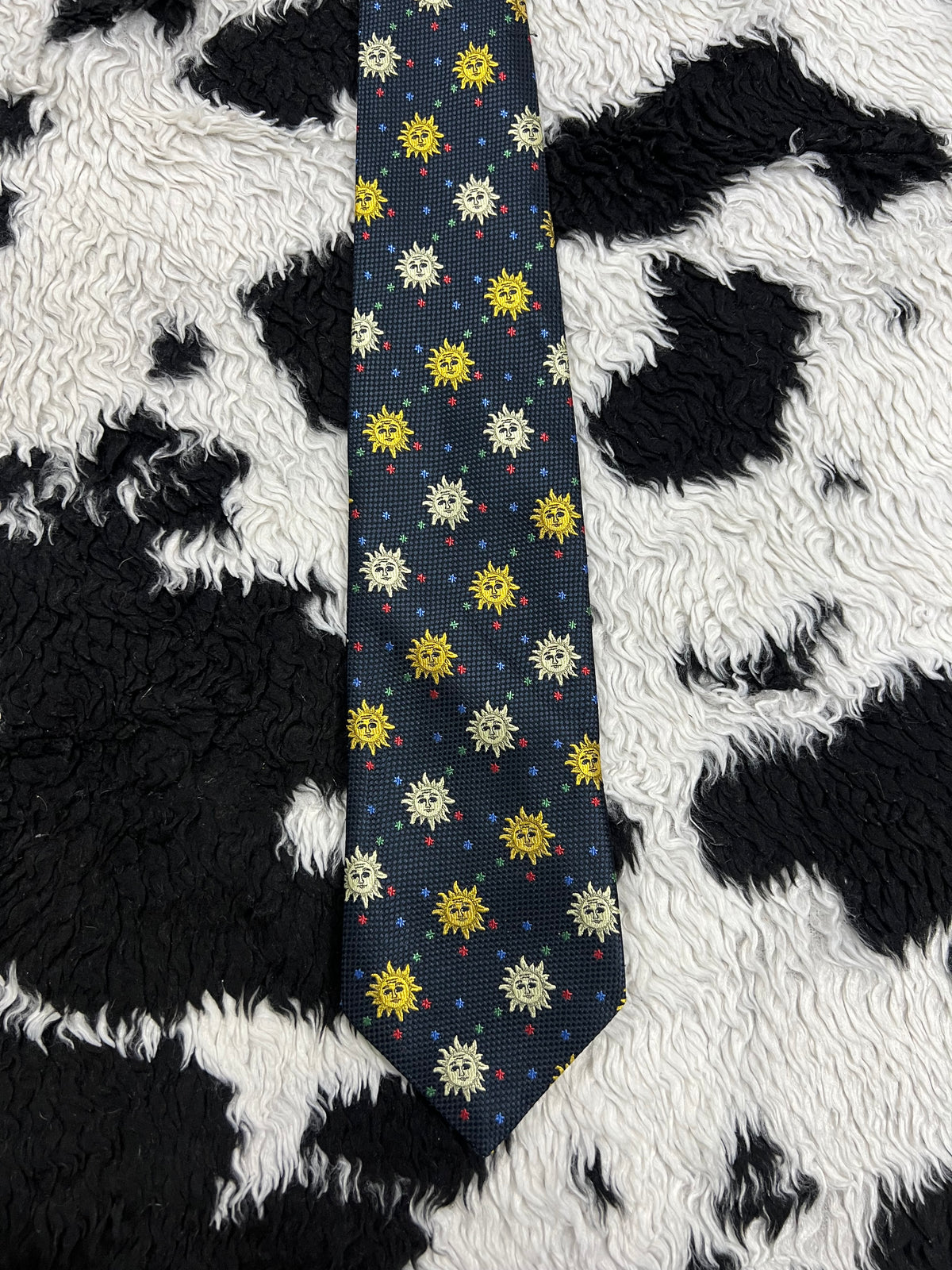 Sun Embroidered Tie