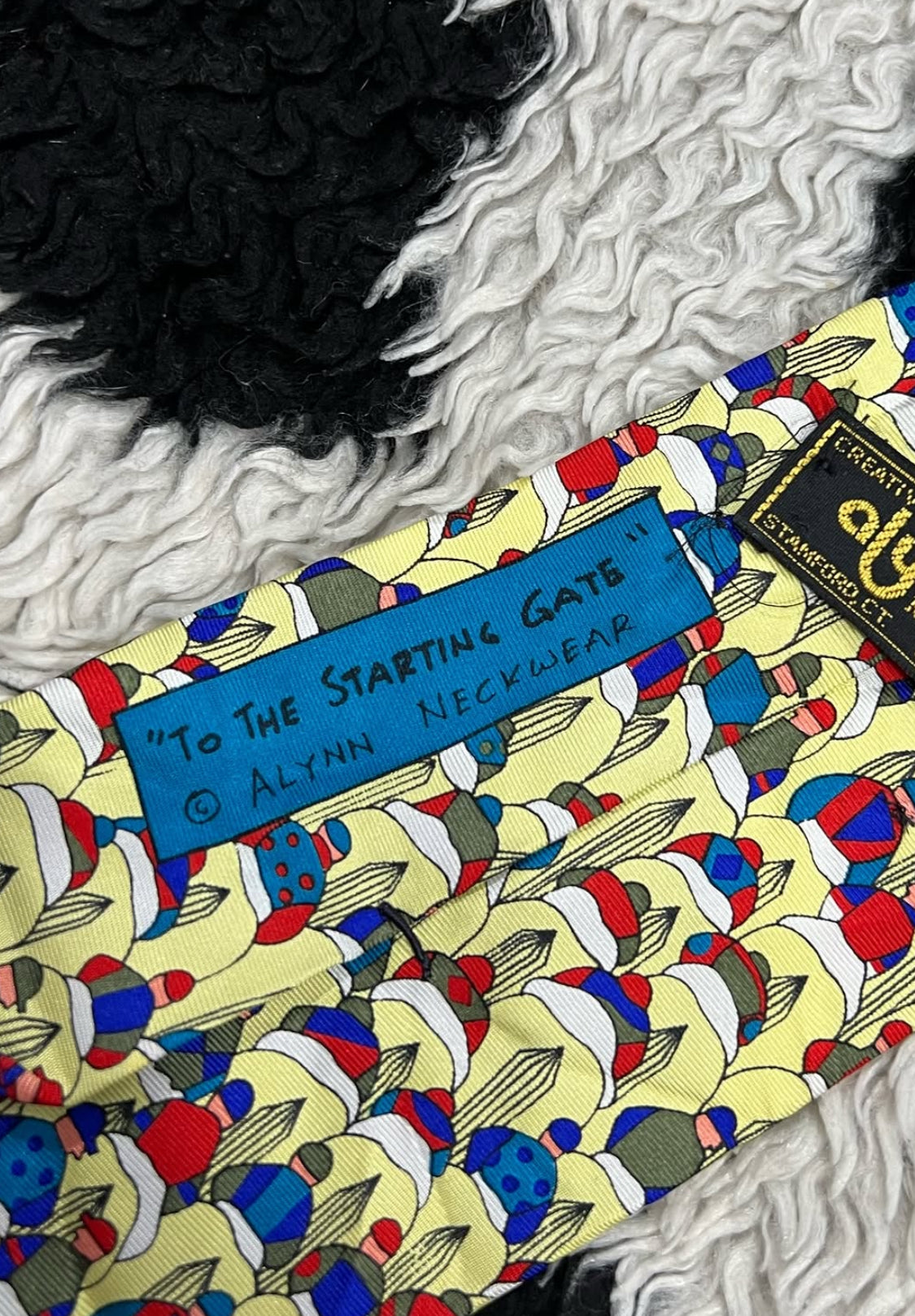 "To the Starting Gate" Men on Horses Tie