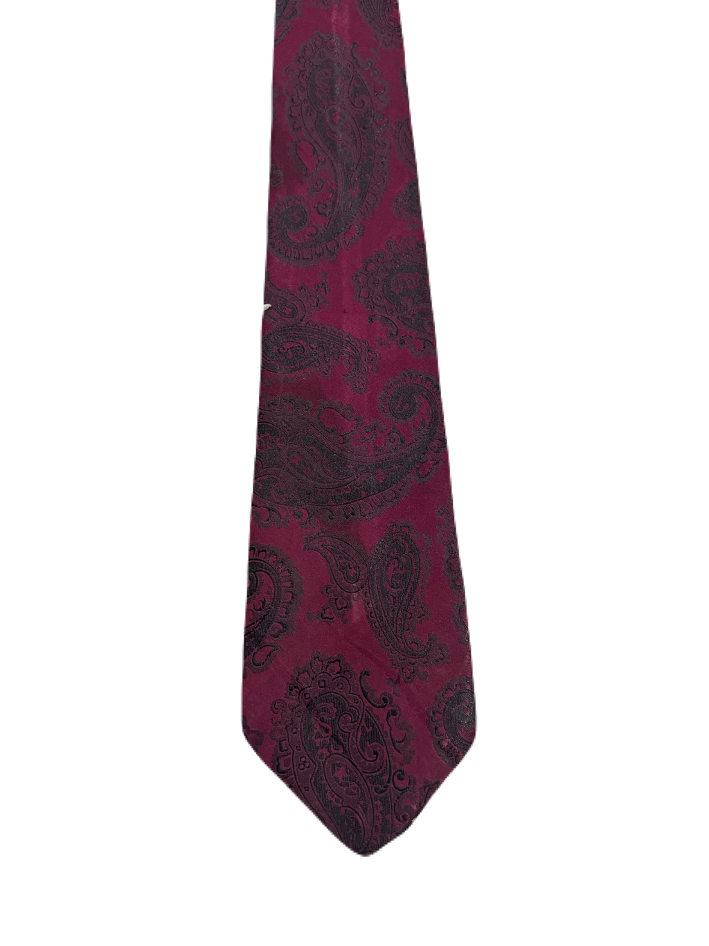 Luxury Paisley Plum & Black Paisley Embroidered Tie