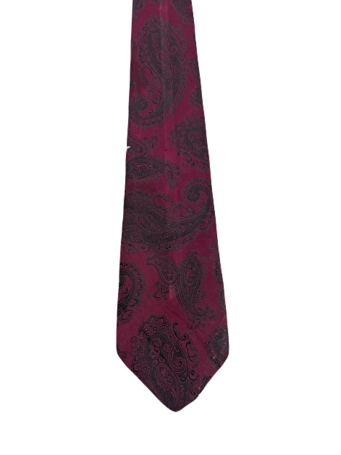 Luxury Paisley Plum & Black Paisley Embroidered Tie