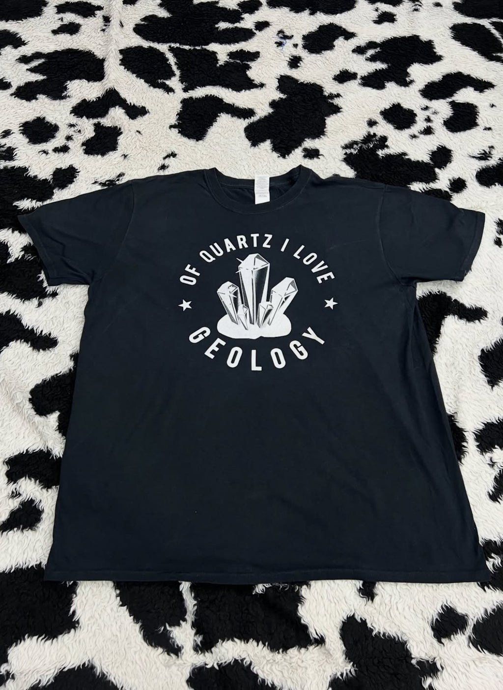 "I love Geology of Quartz" Crystals Tee (Large)