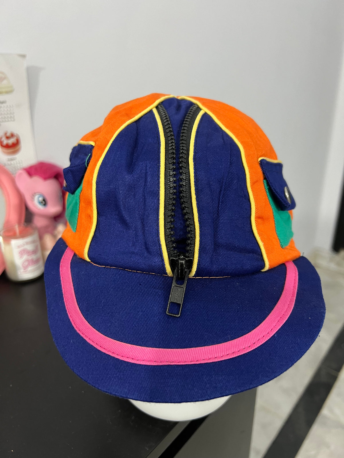 Vibrant Pocketed Zipper Cap