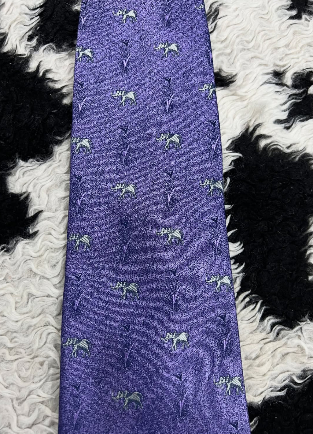 Purple Elephants Tie