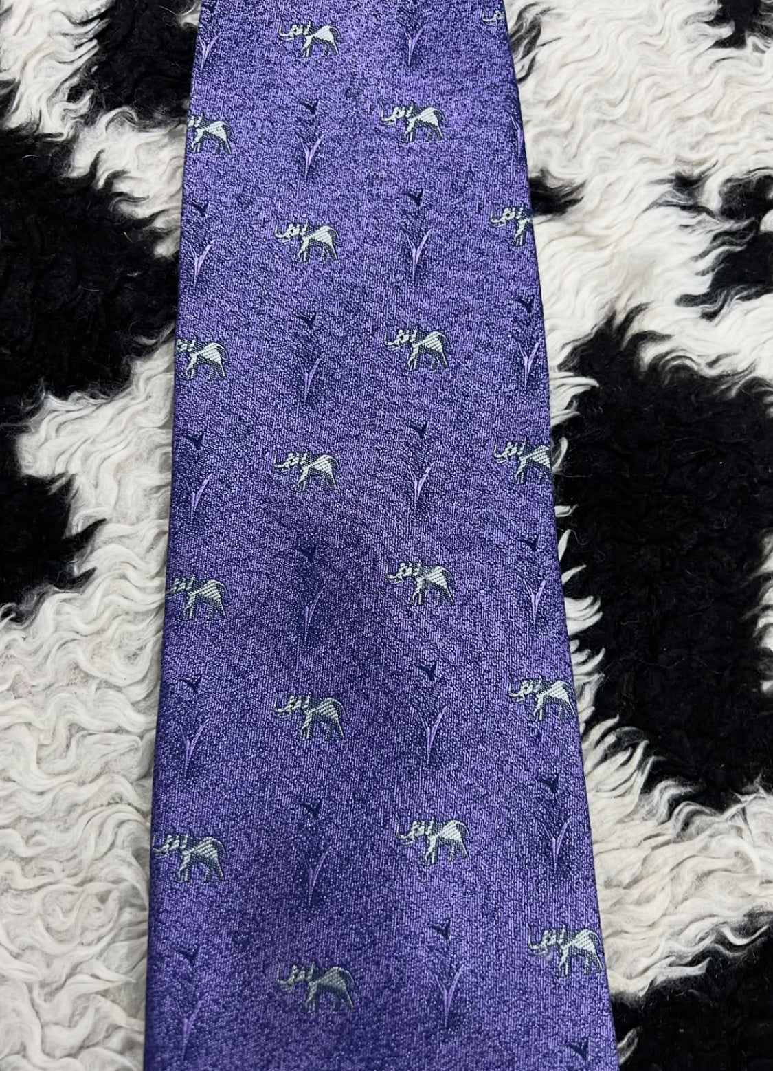Purple Elephants Tie