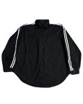 Black & White Lined Sleeve Buttonup
