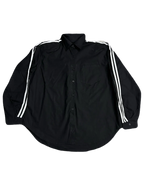 Black & White Lined Sleeve Buttonup