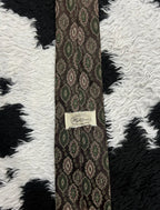 High Grade Narrow Brown Embroidered Tie