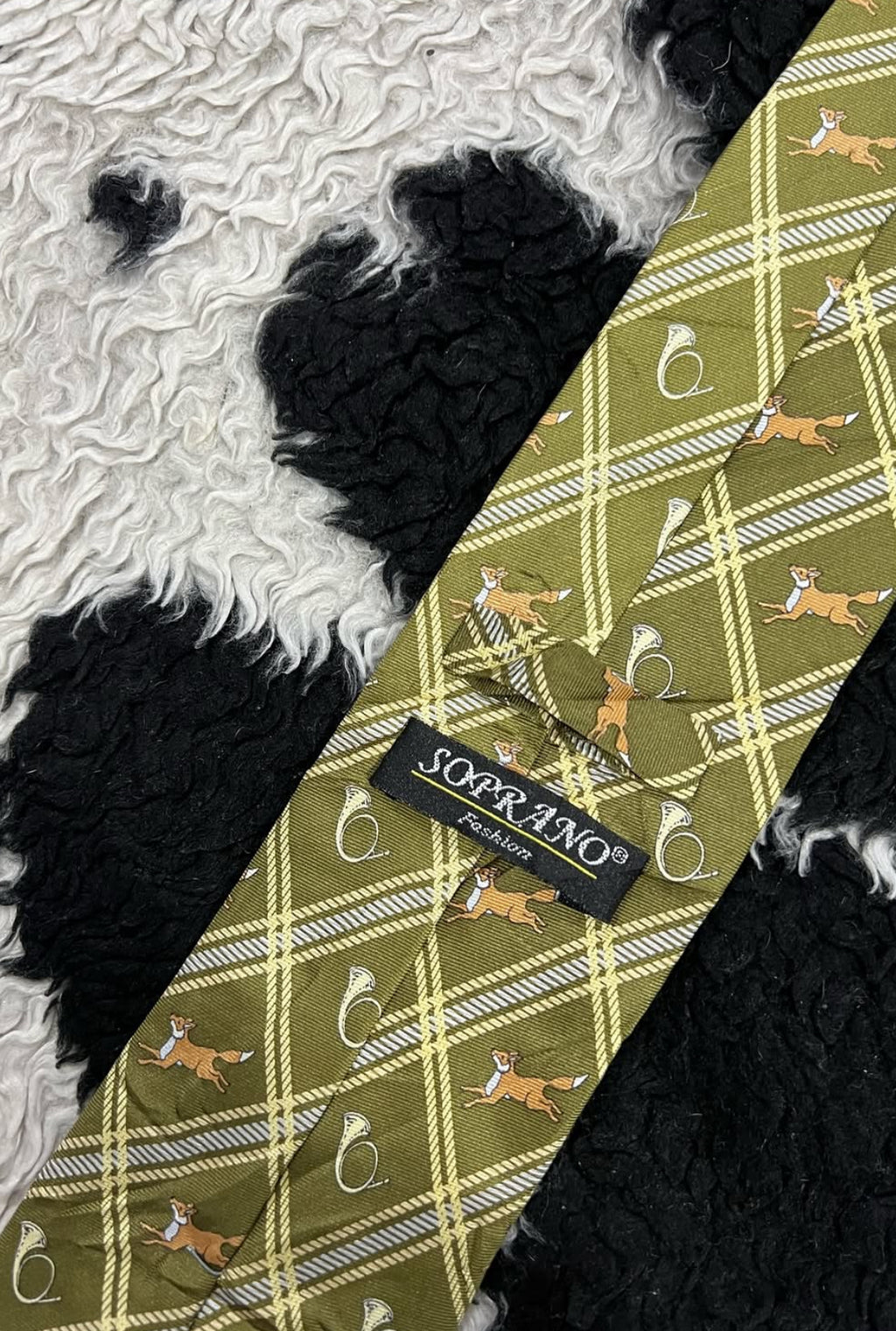 Fox & Hunting Horn Tie