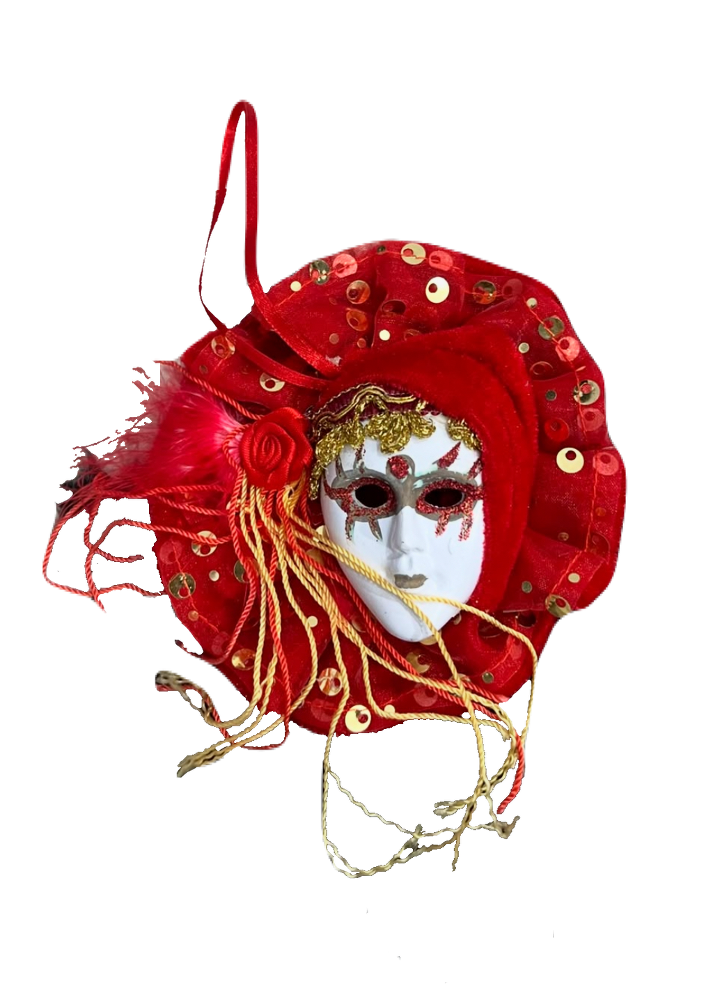 Vintage Venetian Clown Mask Hanging