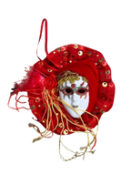 Vintage Venetian Clown Mask Hanging