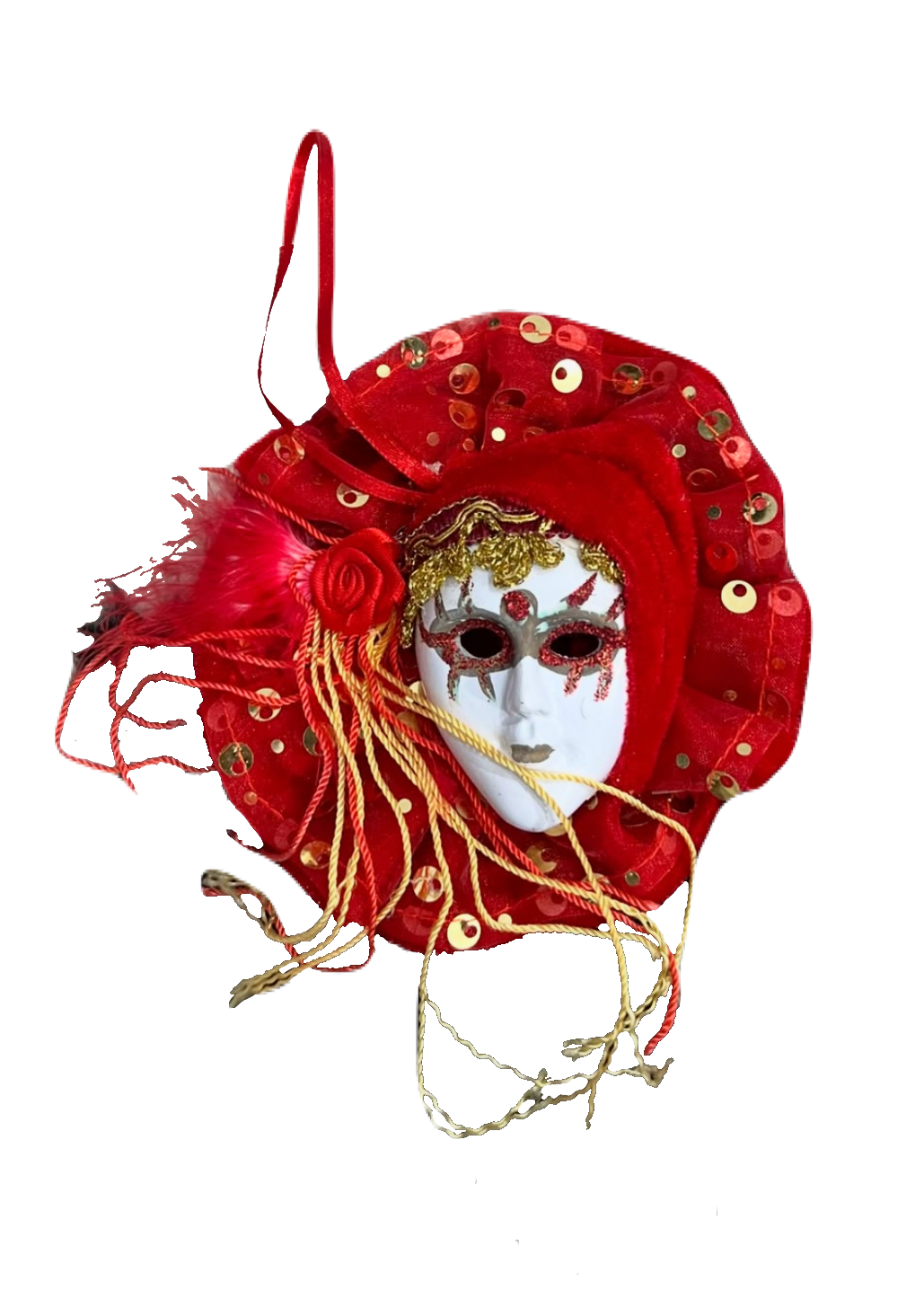 Vintage Venetian Clown Mask Hanging
