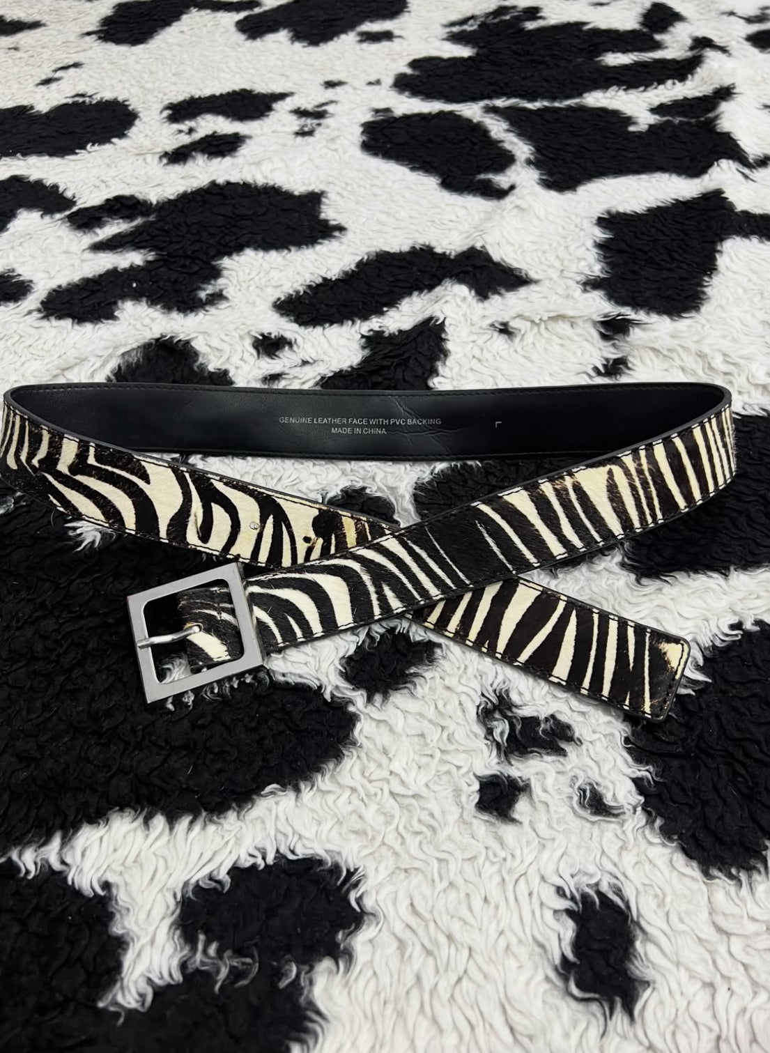 Zebra Skin Belt
