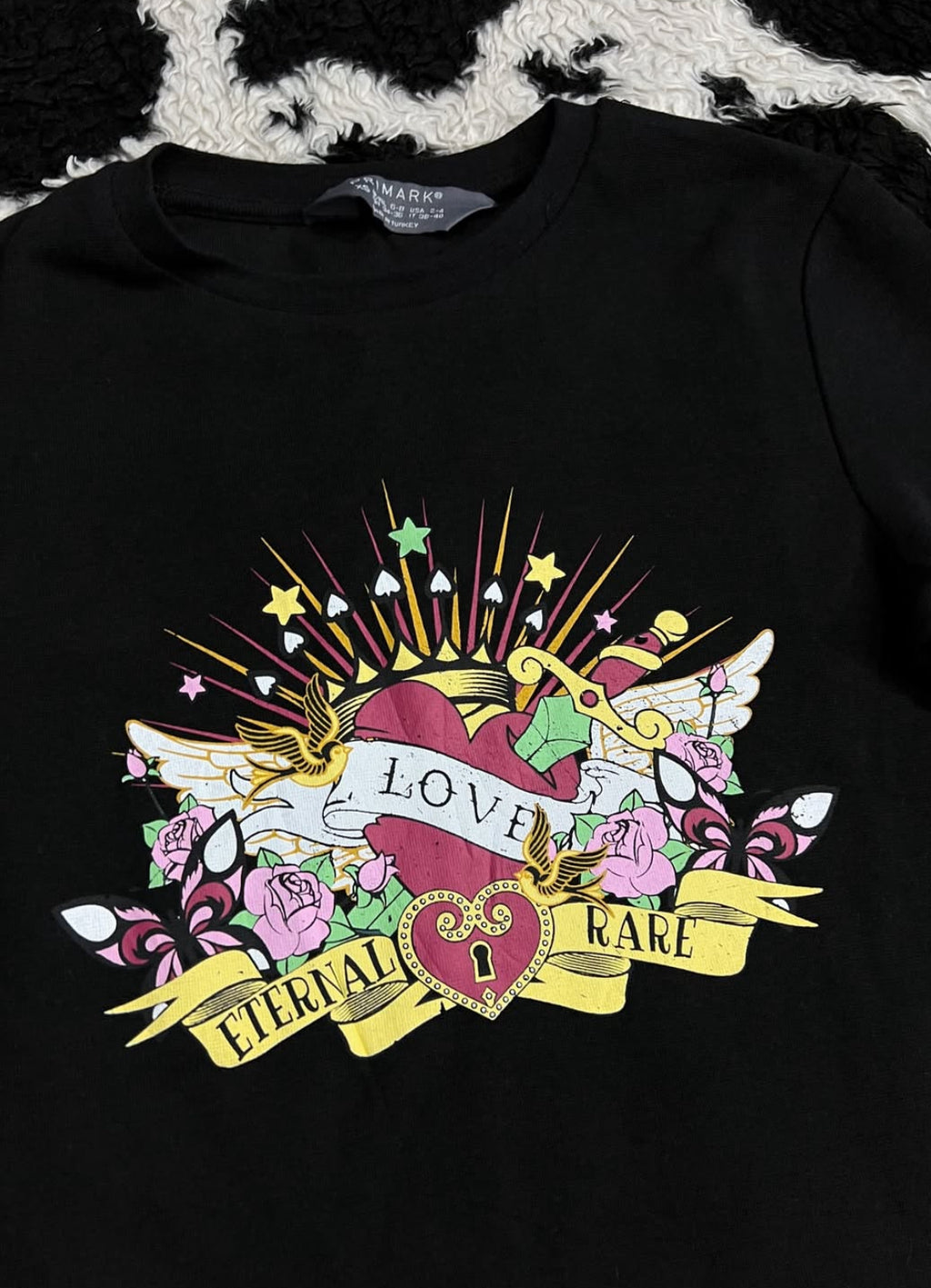 PRIMARK Eternal Rare Love Tattoo Shirt