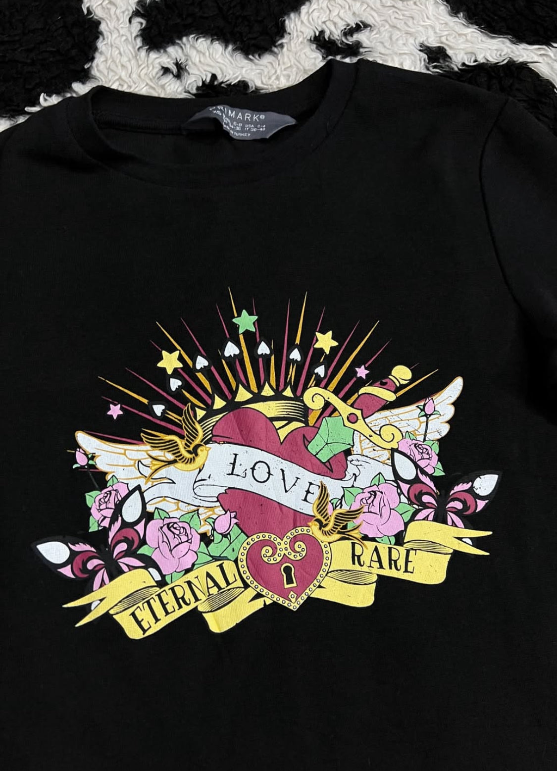 PRIMARK Eternal Rare Love Tattoo Shirt
