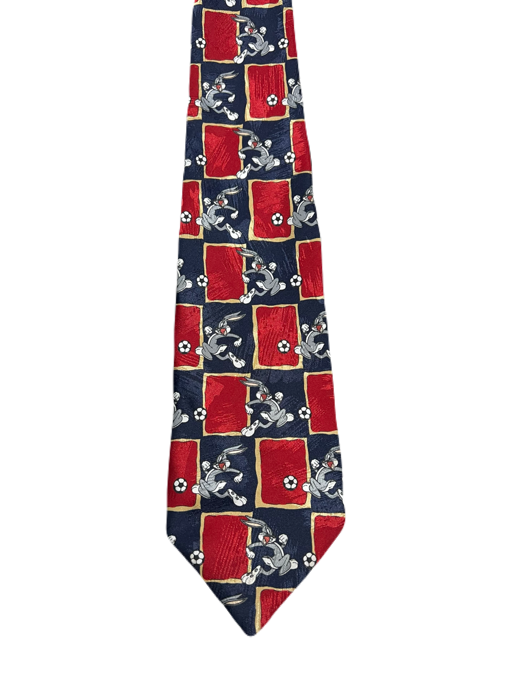 Vintage 1996 Looney Tunes Bugs Bunny Playing Football Tie
