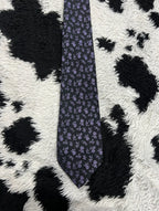Black & Purple Floral Tie