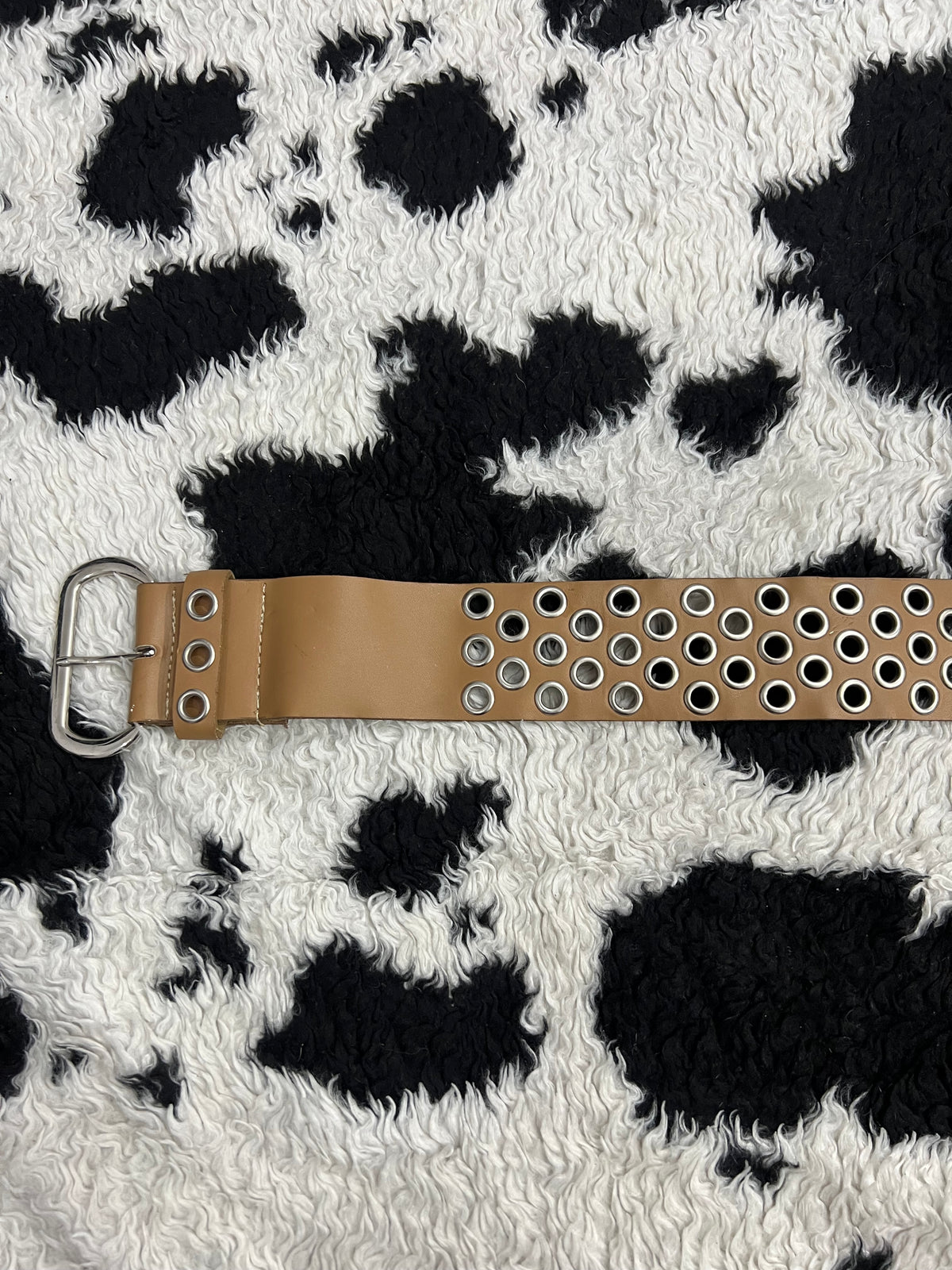 Wide Brown Triple Holed Belt