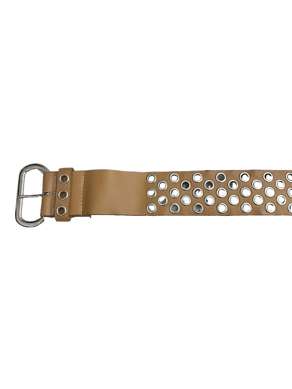 Wide Brown Triple Holed Belt