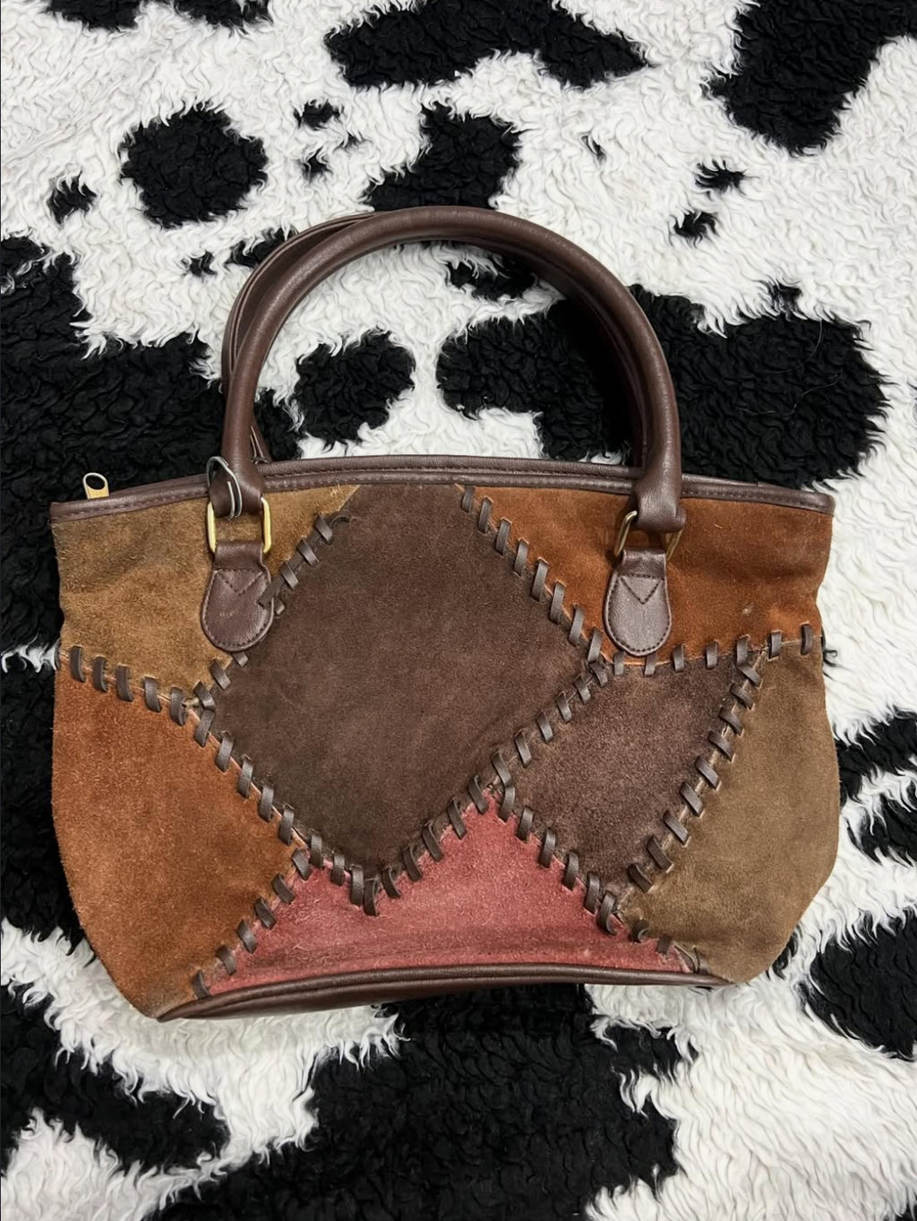 Brown Patchwork Bag