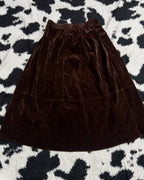 Brown Velvet Skirt