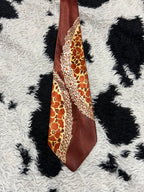 Brown Floral Tie