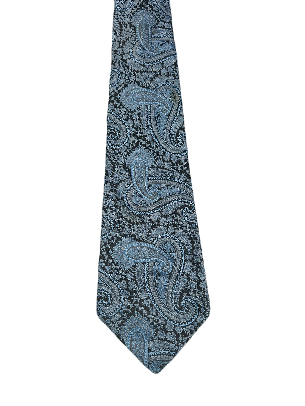 St. Micheal Embroidered Blue Paisley Tie