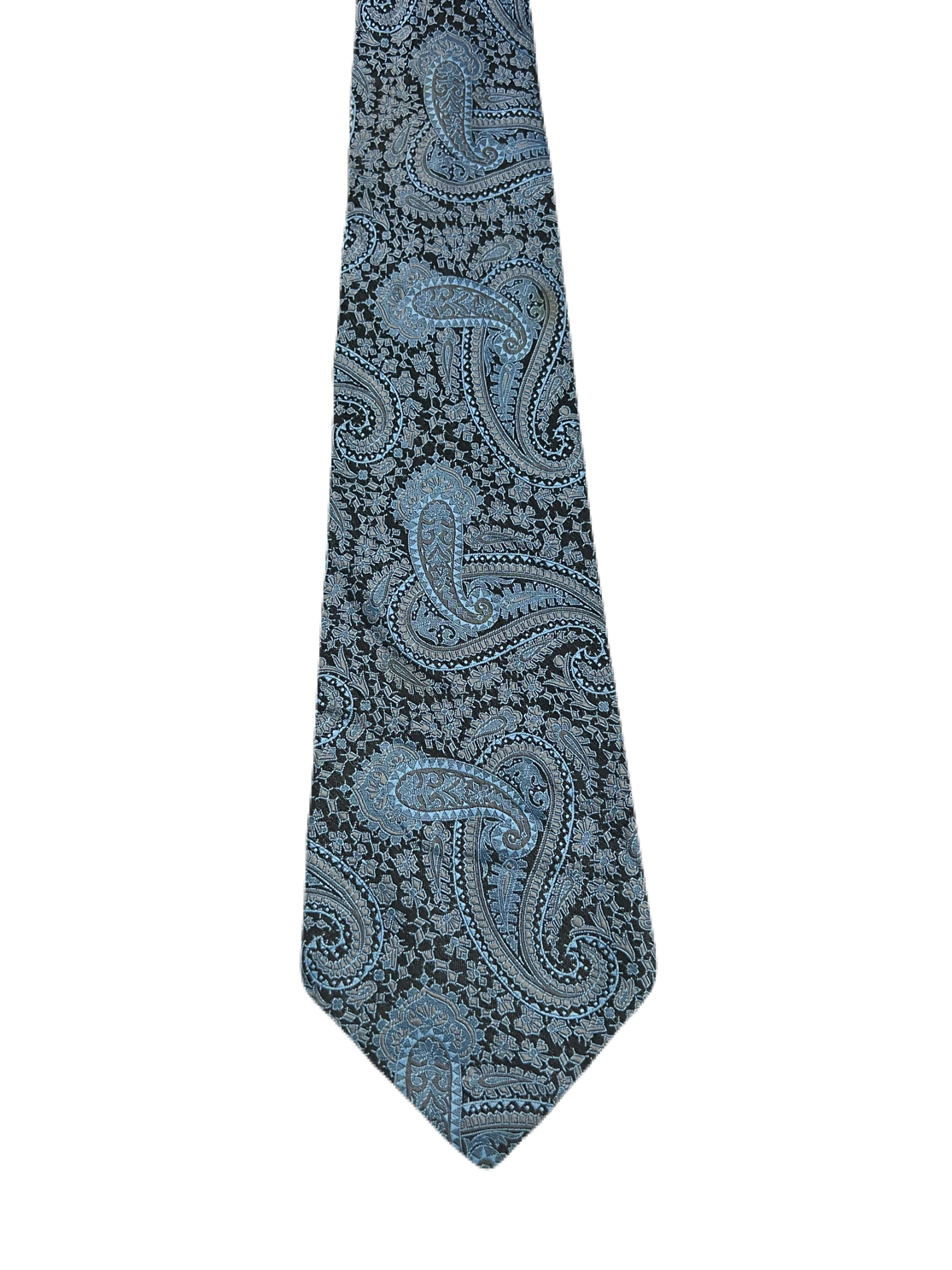 St. Micheal Embroidered Blue Paisley Tie