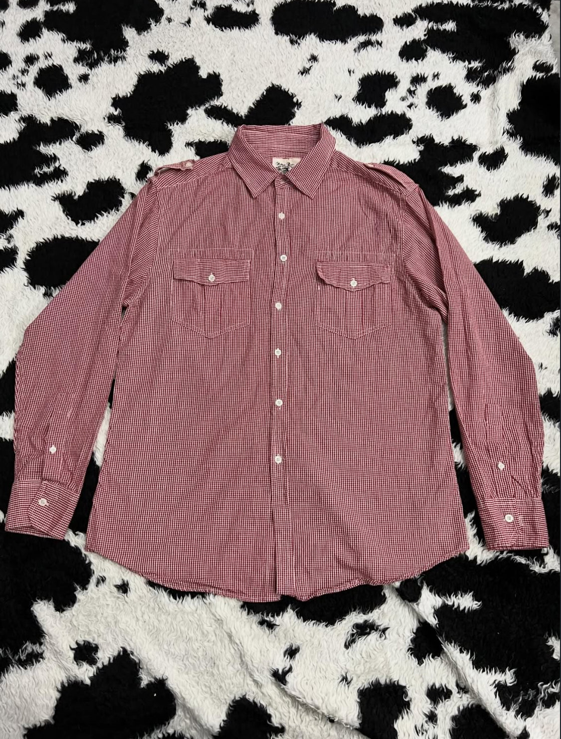 Red & White Checkered Buttonup