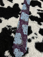 Purple & Blue Embroidered Tie