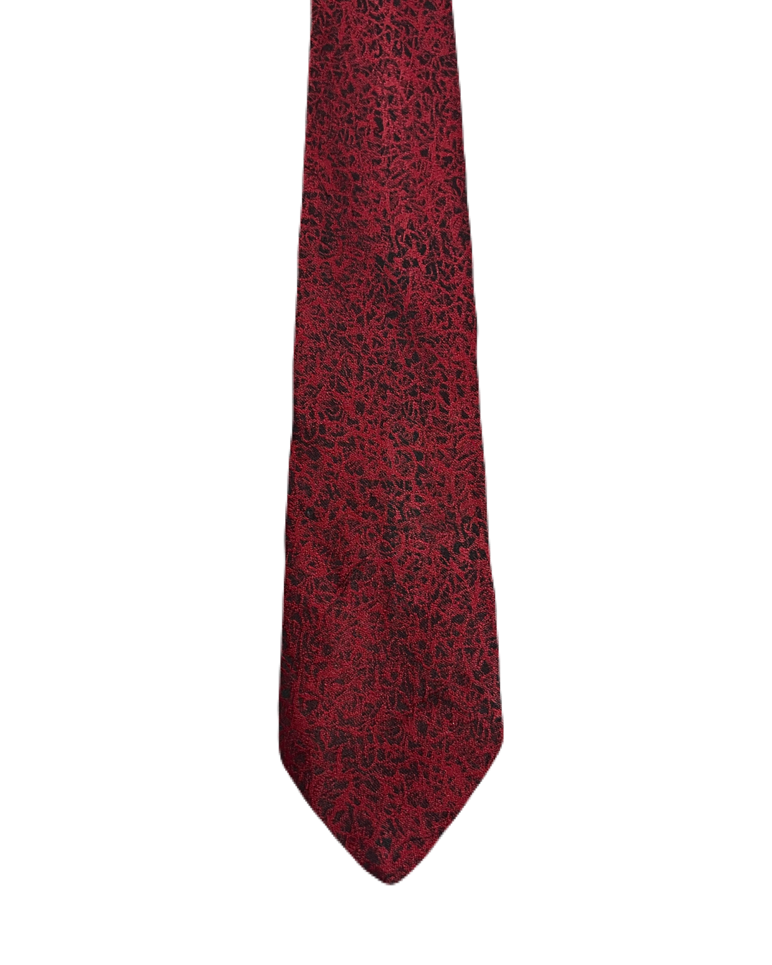 Red & Black Embroidered Tie