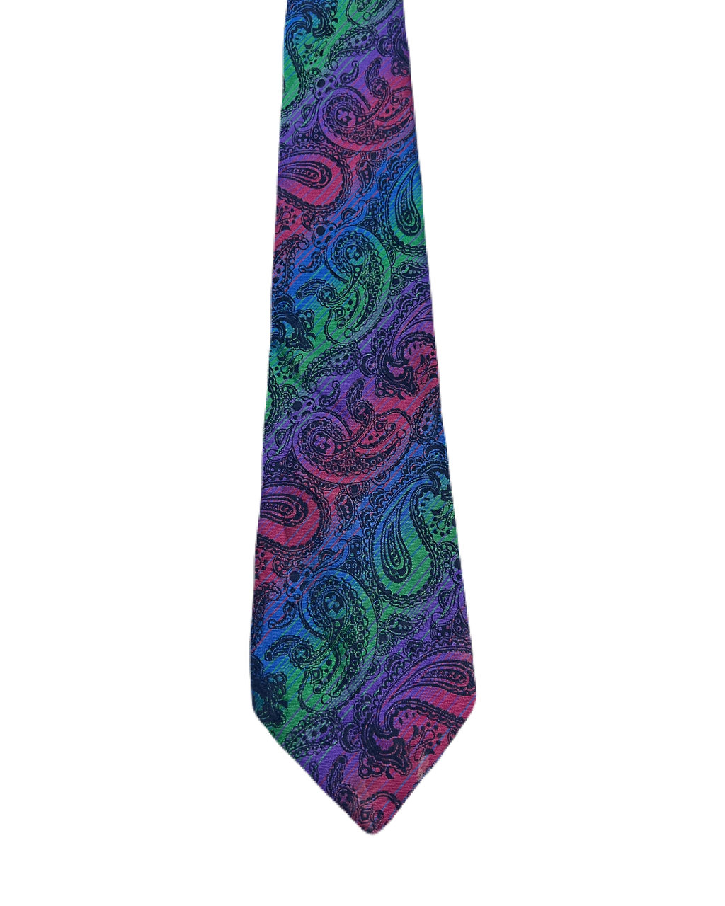 Multicolor Embroidered Paisley Tie