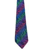 Multicolor Embroidered Paisley Tie