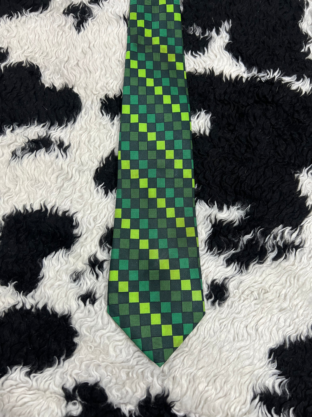 Burton Green Checkered Tie
