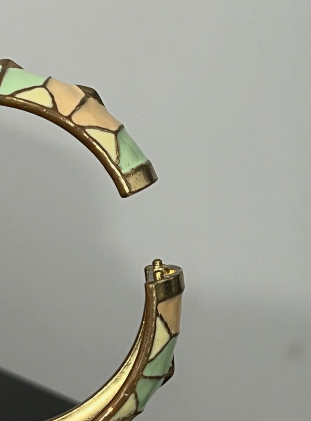 Pastel Openable Gold Bangle