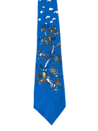 Windmills, Fruits & Birds Tie
