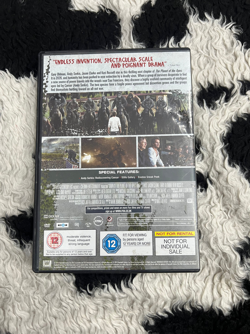 Dawn of the Planet of the Apes DVD
