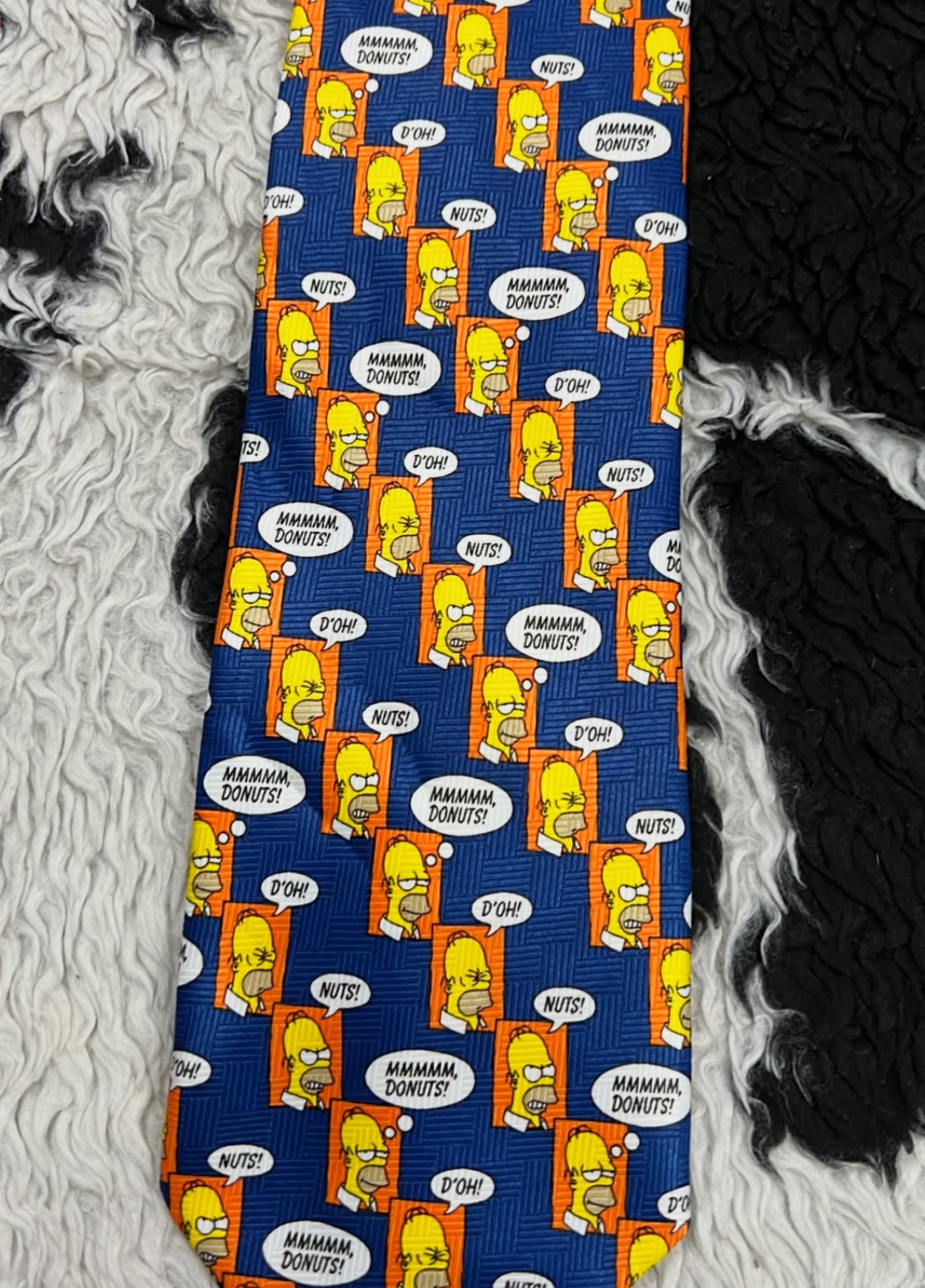 Vintage 1999 Homer Simpson "Mmm Donuts!" Tie