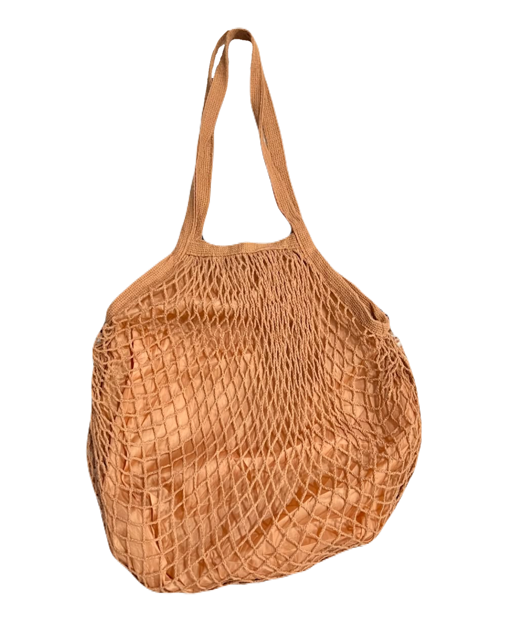 Brown Mesh Beach Bag