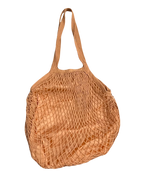 Brown Mesh Beach Bag