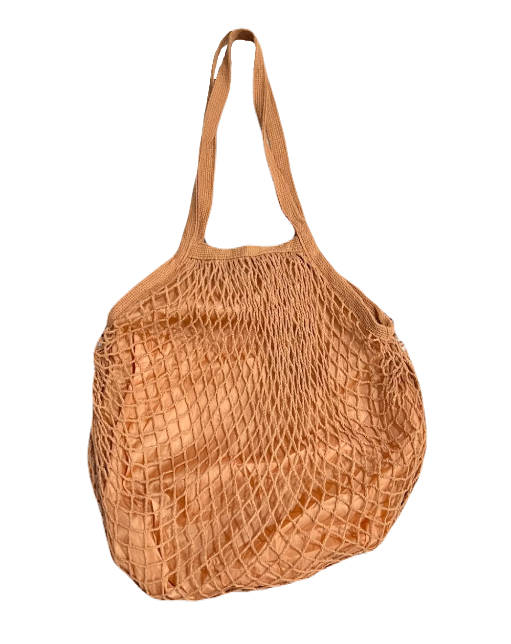 Brown Mesh Beach Bag