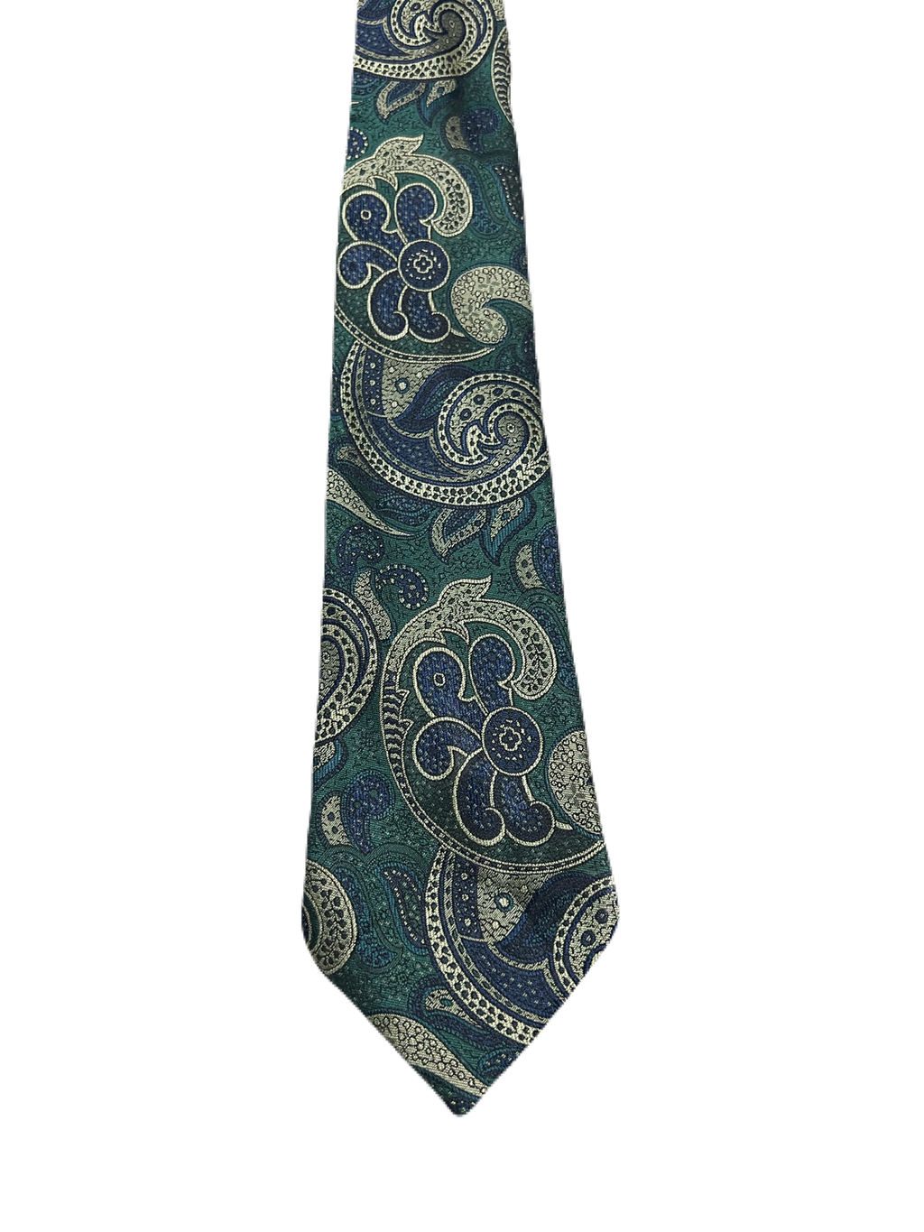 Dennes Green Embroidered Tie