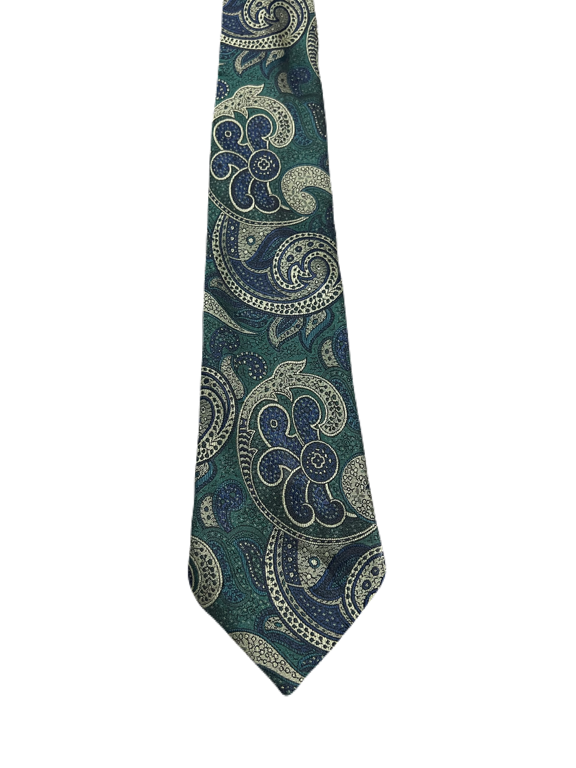 Dennes Green Embroidered Tie