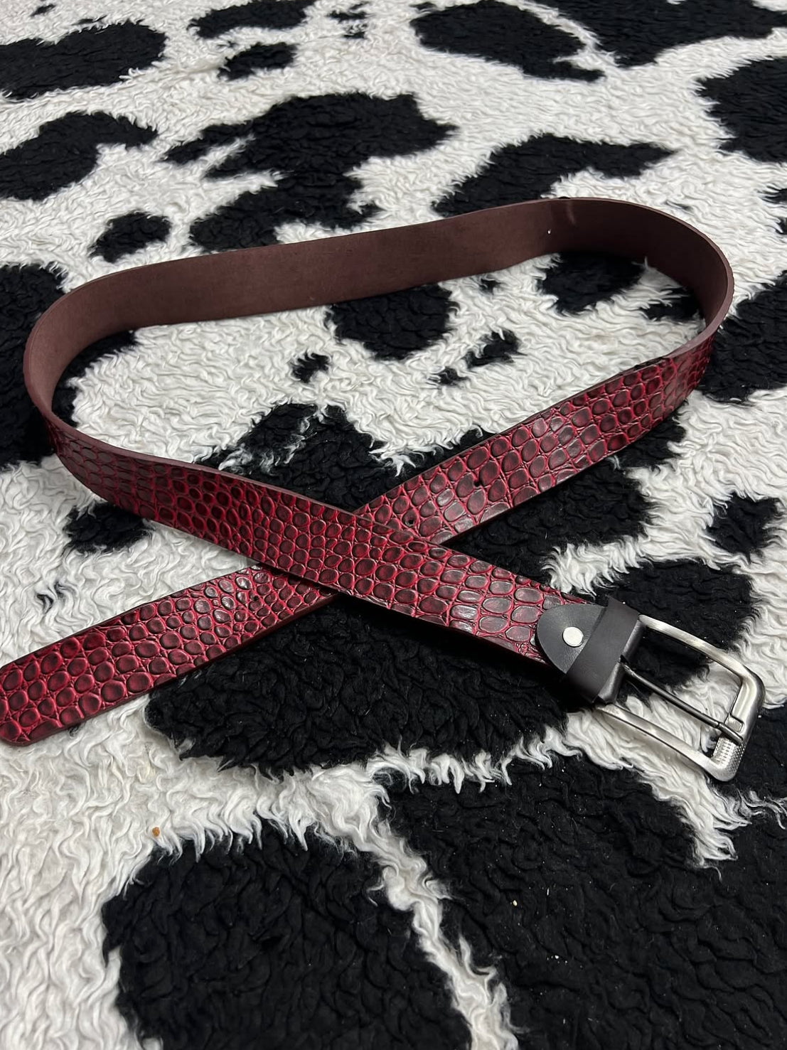 Snake-skin Scaled Belt