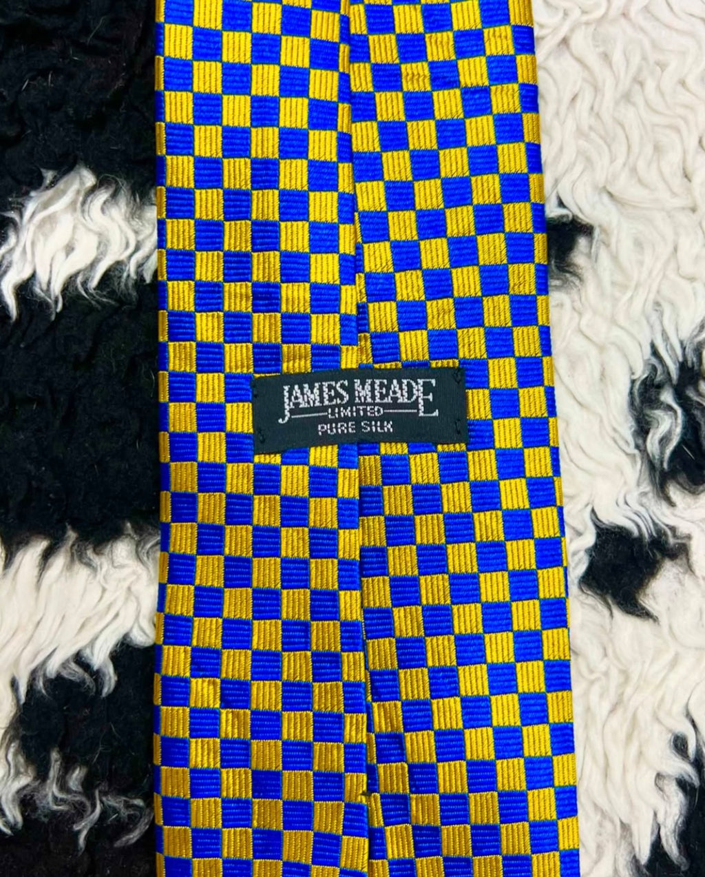 Blue & Yellow Checkerboard Tie
