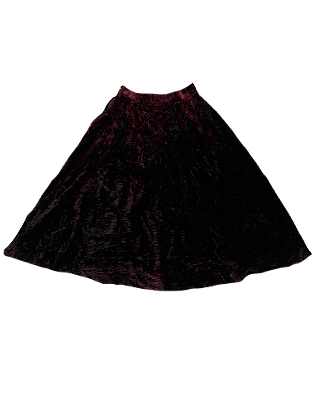 Blood Red Velvet Long Skirt