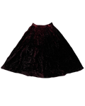 Blood Red Velvet Long Skirt