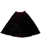 Blood Red Velvet Long Skirt