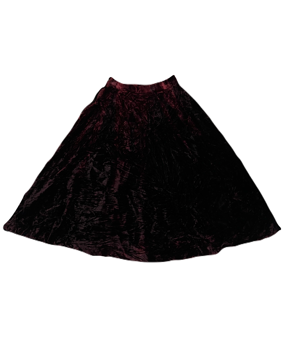 Blood Red Velvet Long Skirt