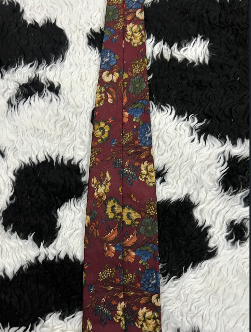 Maroon Floral Tie