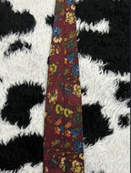 Maroon Floral Tie